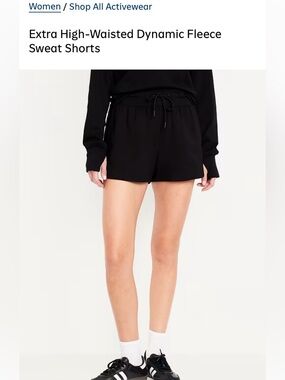 Woman’s black fleece sweat shorts size small from Old Navy